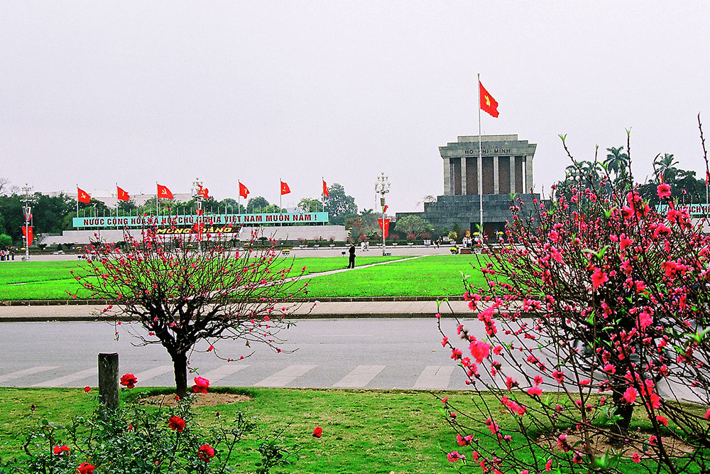 Ho Chi Minh Mausoleum in the spring