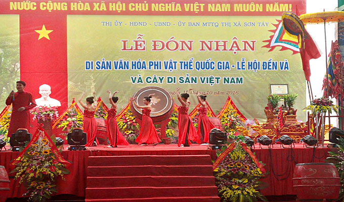 Công nhận di sản văn hoá phi vật thể quốc gia Lễ hội đền Và và cây di sản Việt Nam
