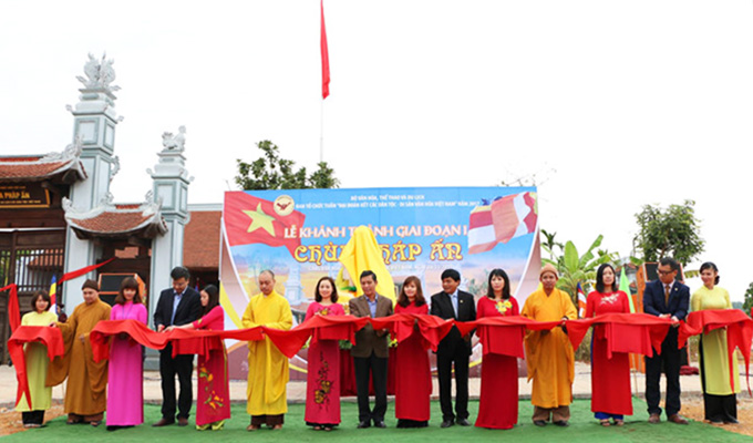 Làng Văn hóa – Du lịch các dân tộc Việt Nam: Khánh thành thành giai đoạn I chùa Pháp Ấn