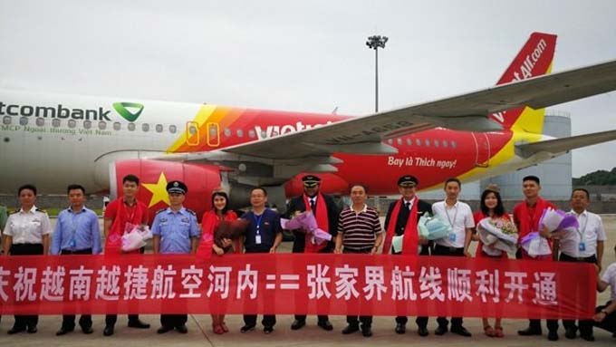 越南河内-中国张家界旅游航线正式开通