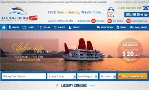 Booking online through Halong Cruise & Deals