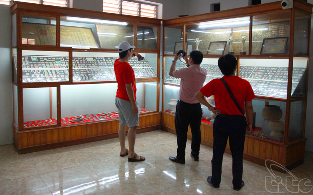 Visitors in the museum